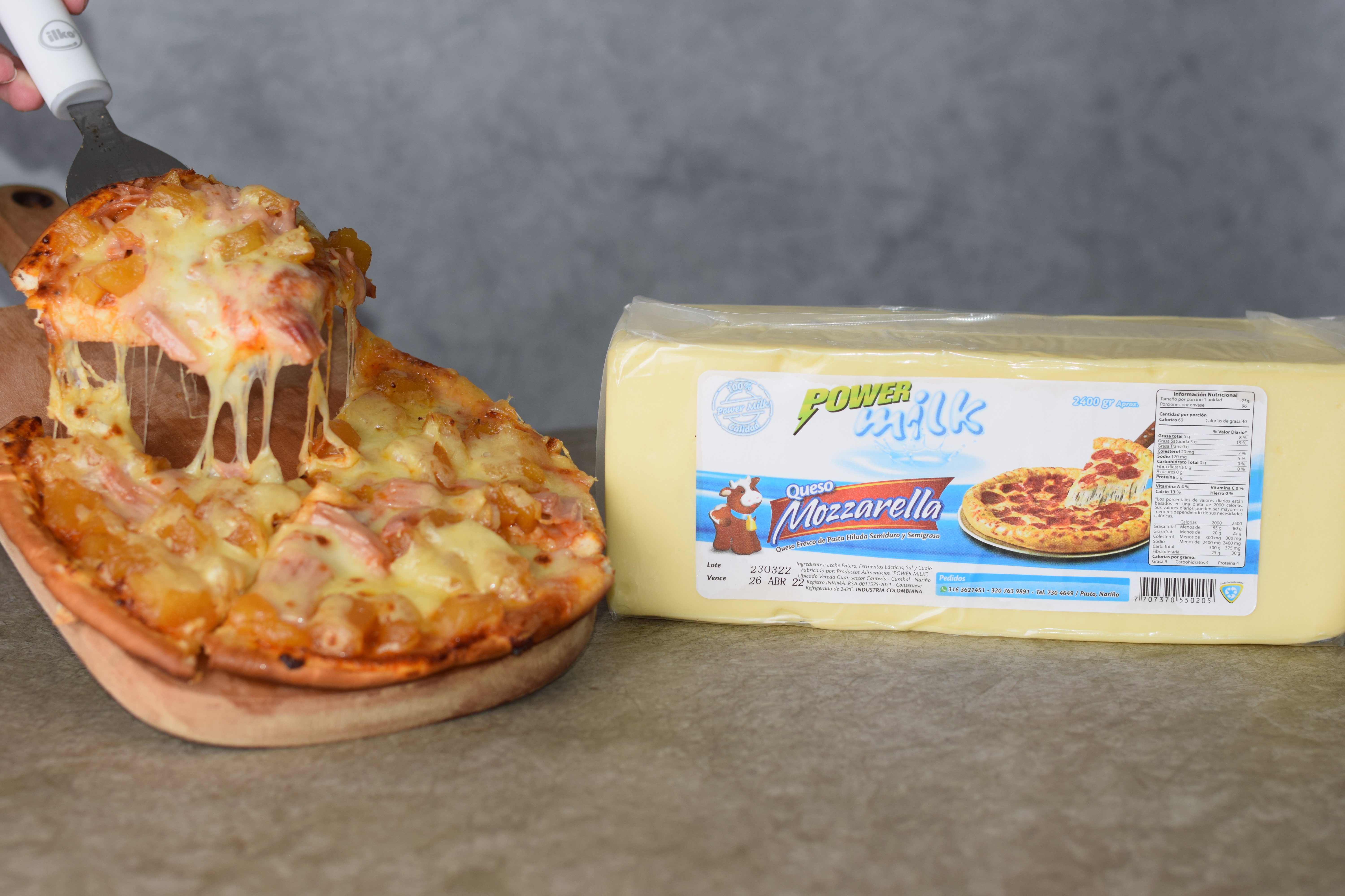 Pizza con Mozzarella Power Milk